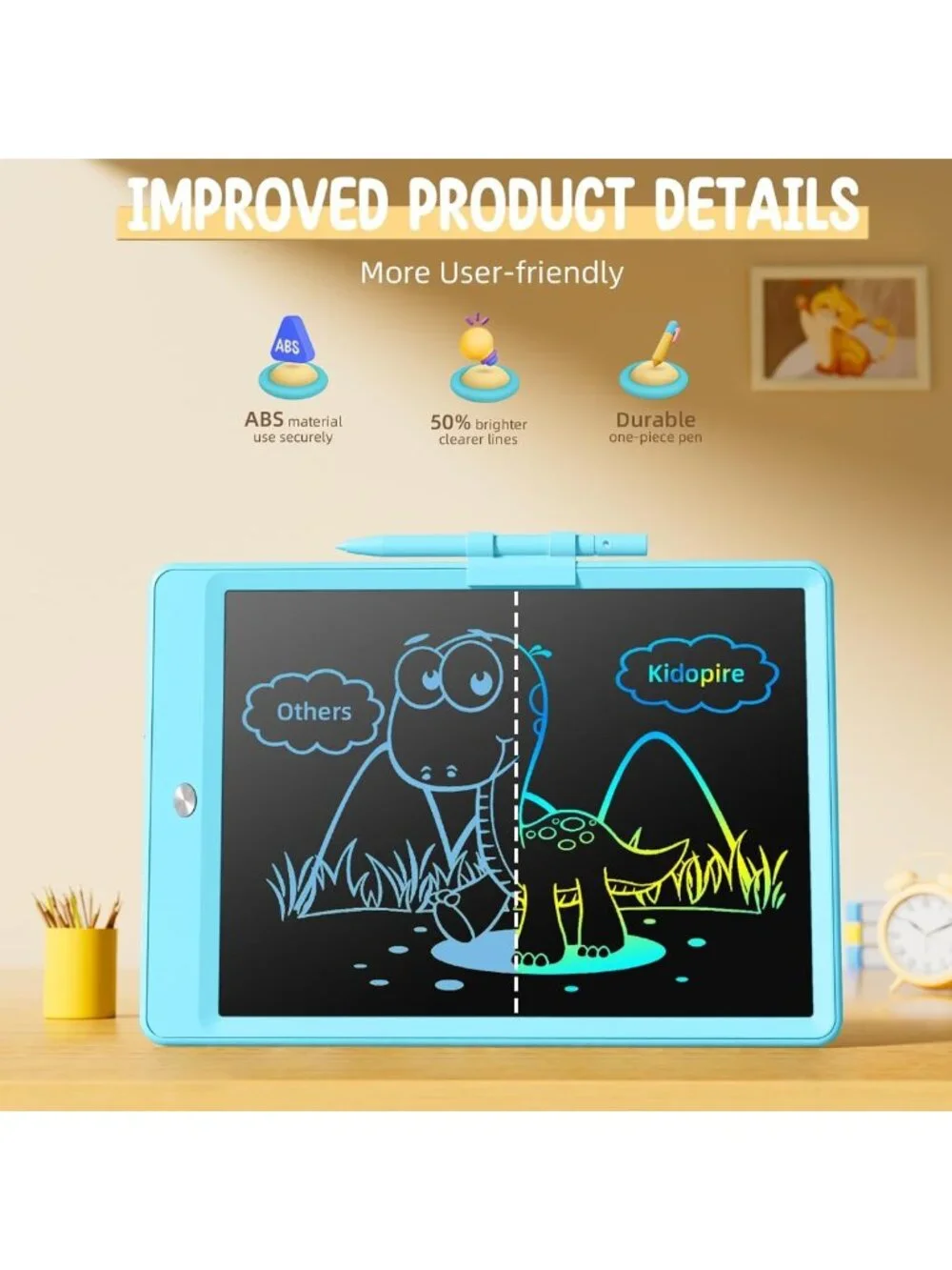 Colorful LCD Writing Tablet 2-Pack | Reusable Doodle Board for Kids, Educational